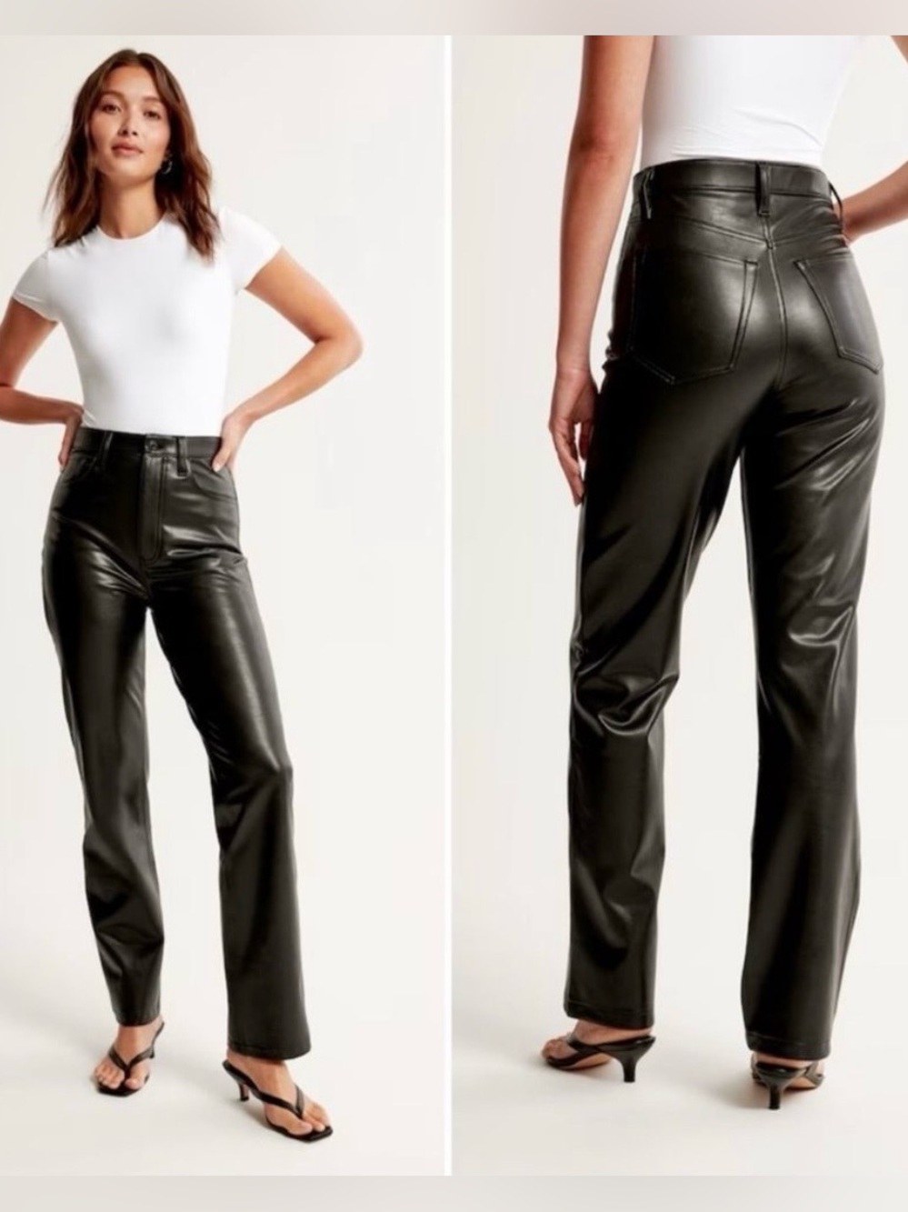 🫎ABERCROMBIE & FITCH The ‘90s Straight Ultra High Rise Vegan Leather - Size 25